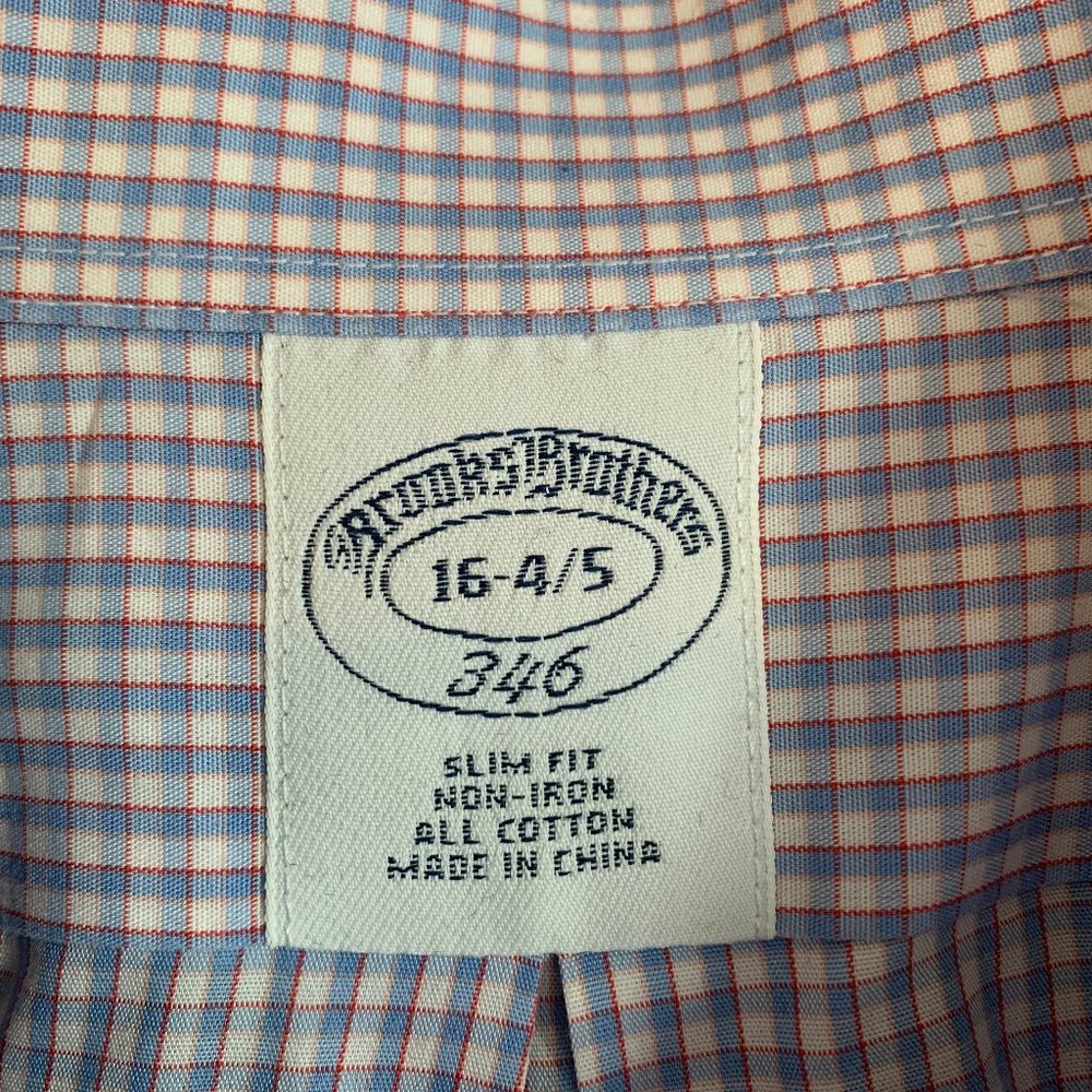 Brooks Brothers Blue and Pink Plaid Button Down - Picture 3 of 5